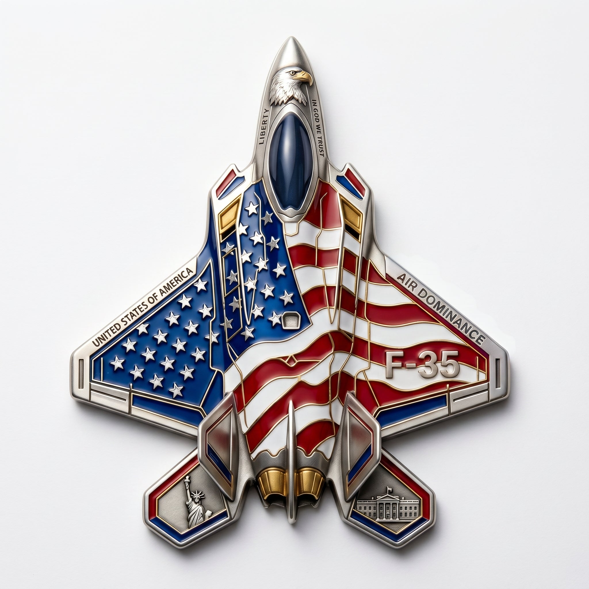 🔥250th Anniversary Patriotic Collectible —— Stealth Bomber Challenge Coin