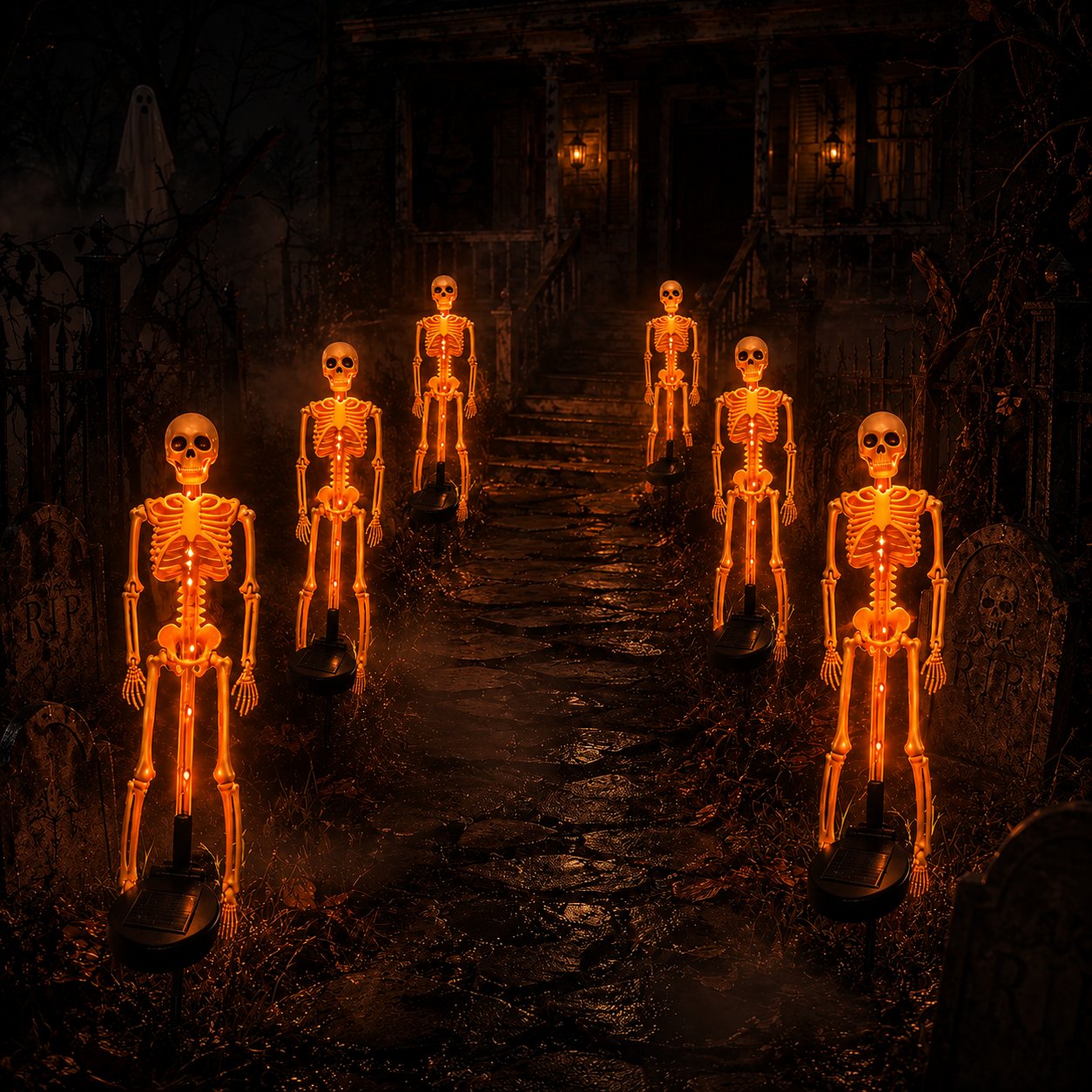 💥 Last Day 48% OFF——💀 Solar Skeleton Yard Stake