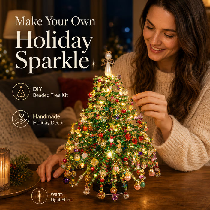 🔥Last day——Limted Time 70% OFF!DIY Beaded Christmas TreeKit Create Your OwnSparkling Holiday Decoration