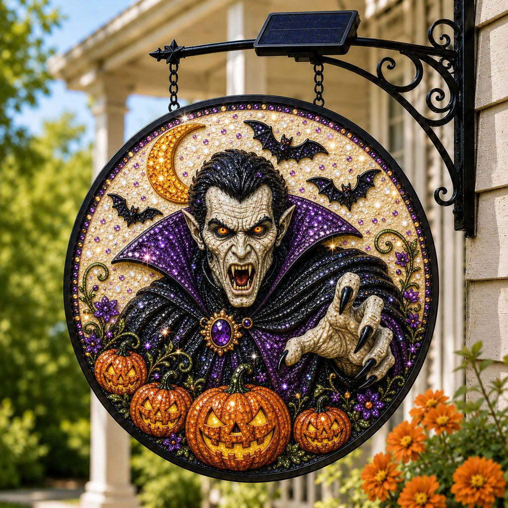 🔥Halloween Early Bird Special: Enjoy 70% OFF——🎃 Solar Halloween LED Hanging Sign Light 👻