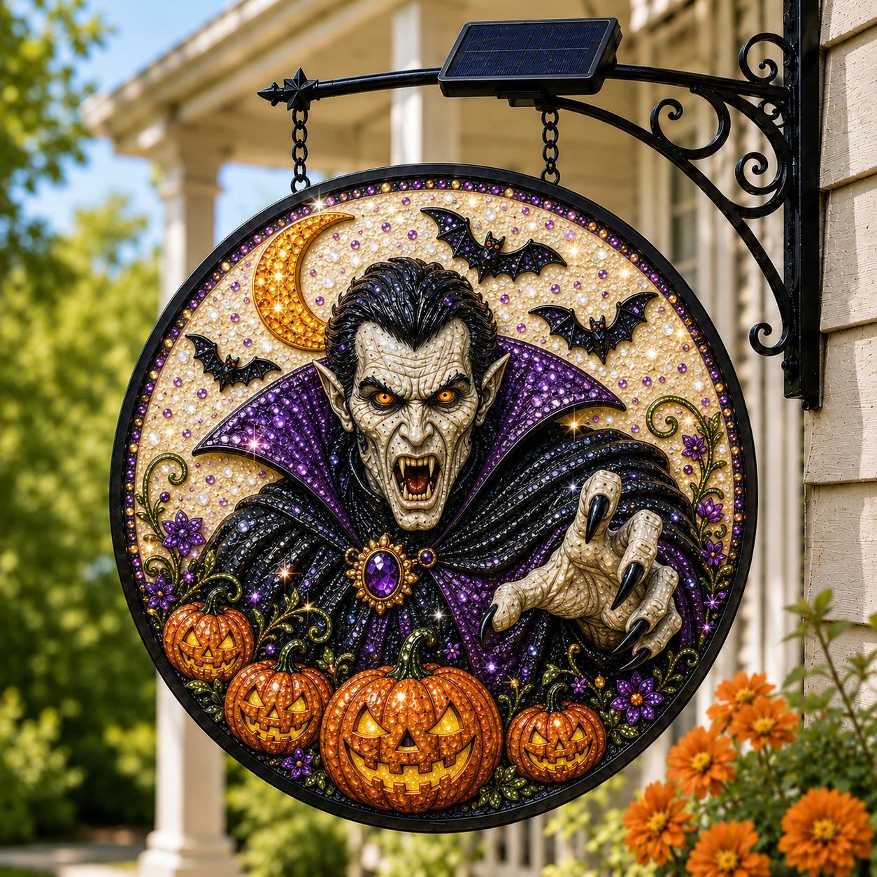 🔥Halloween Early Bird Special: Enjoy 70% OFF——🎃 Solar Halloween LED Hanging Sign Light 👻
