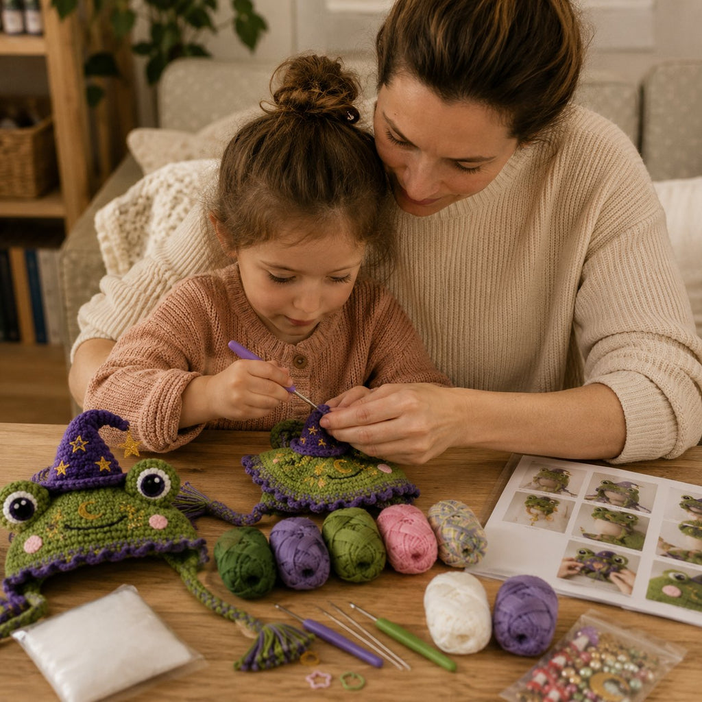 🐉✨ Fantasy Hood Hat DIY Crochet Kit | Premium Soft Yarn Materials with Step-by-Step Guide DIY Handmade Wearable Character Hood 🧶🎭✨