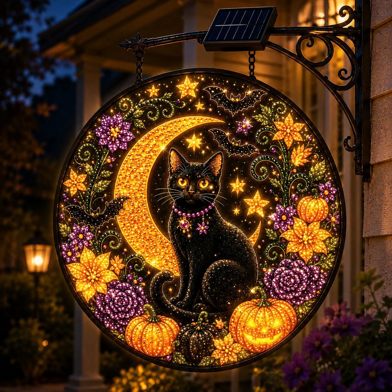 🔥Halloween Early Bird Special: Enjoy 70% OFF——🎃 Solar Halloween LED Hanging Sign Light 👻