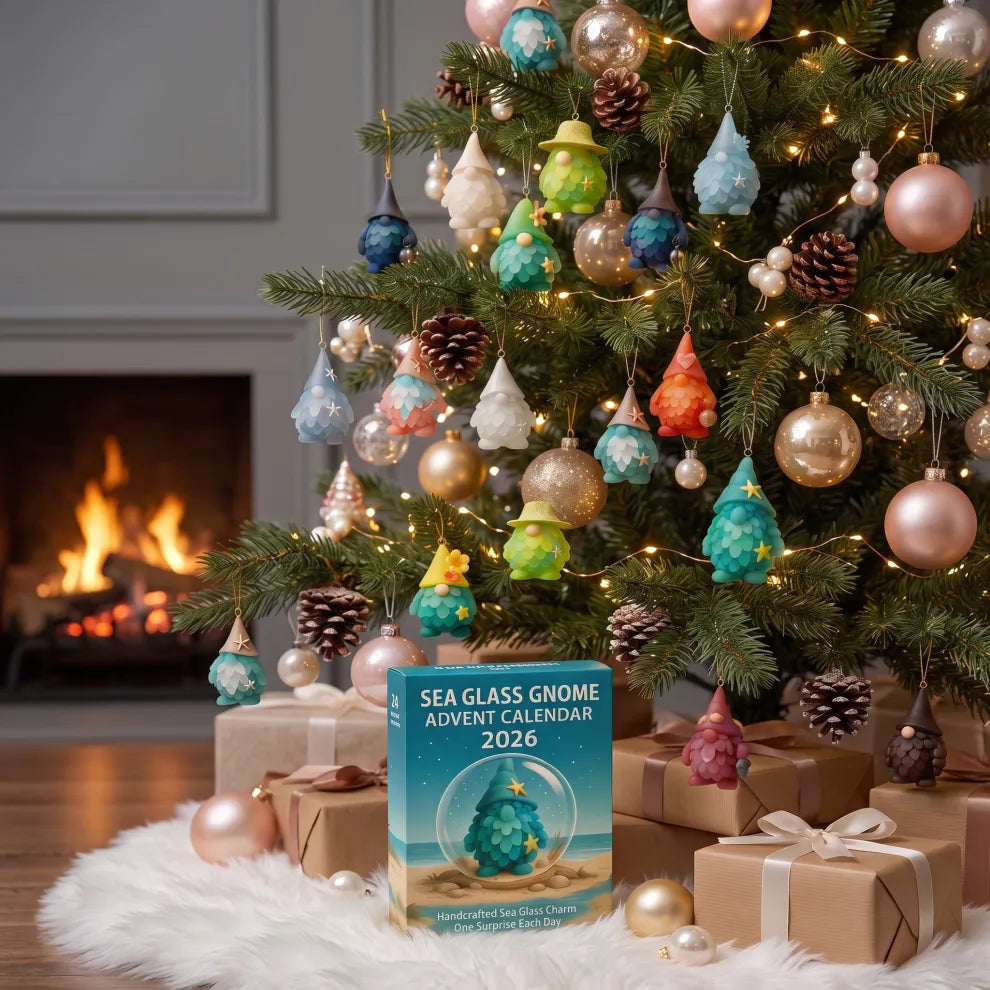 🎁Last Day — Limted Time 70% OFF！🧝‍♂️Sea Glass Gnome Advent Calendar 2026🌊
