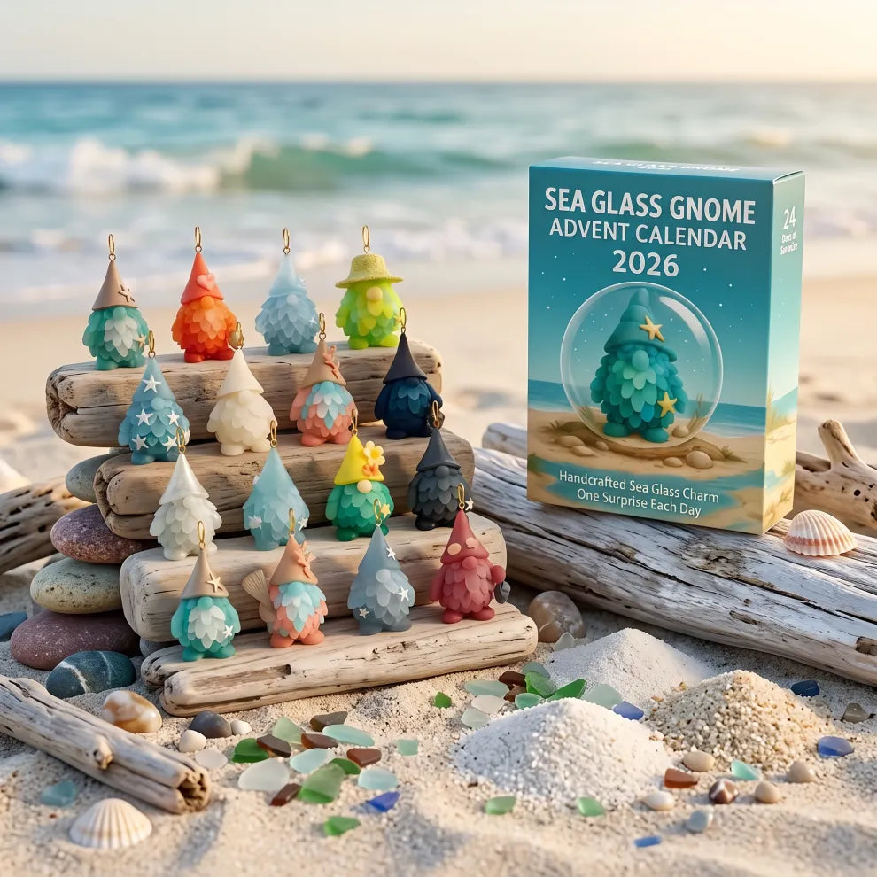 🎁Last Day — Limted Time 70% OFF！🧝‍♂️Sea Glass Gnome Advent Calendar 2026🌊
