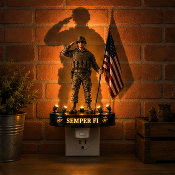 🎁U.S. Marine Corps Semper Fi Shadow Night Lightc