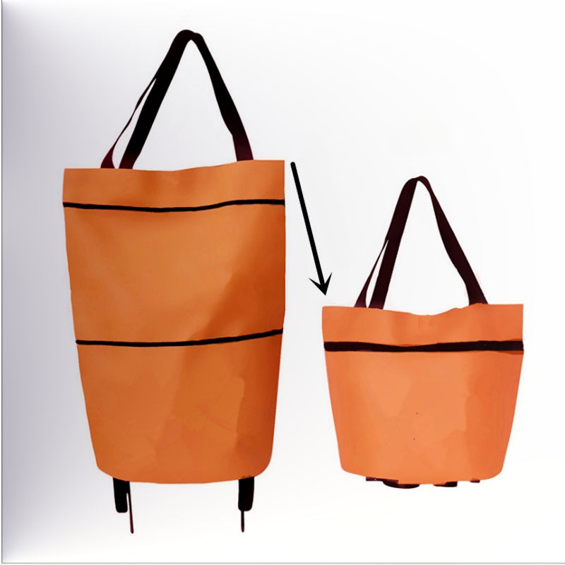 🔥Last day - Limted Time 50% OFF! 💞 2-in-1 Foldable Shopping Cart – Carry & Roll with Ease 🛒