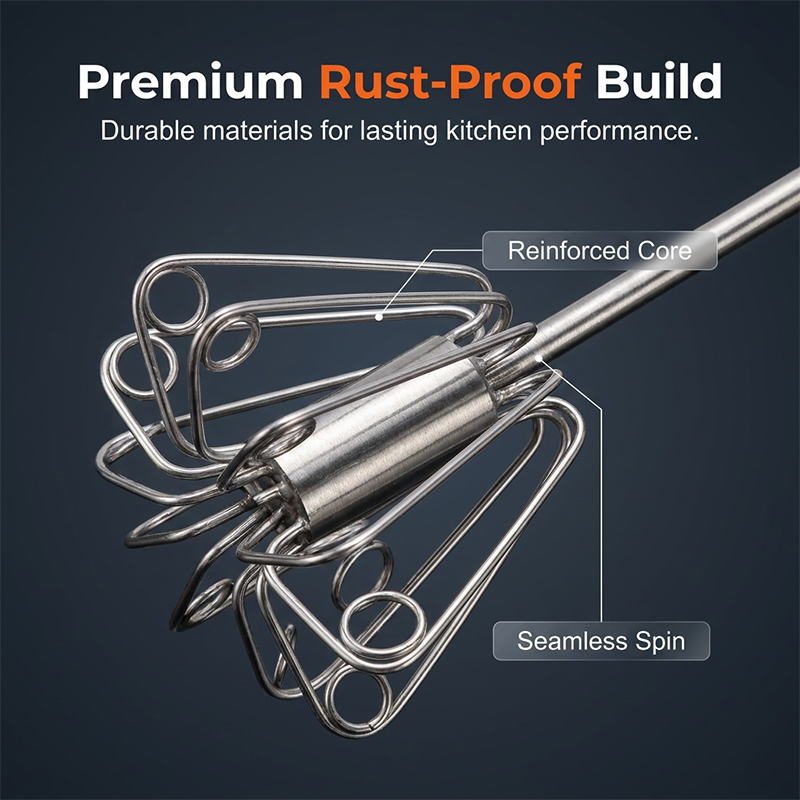 🚨 LAST DAY! 70% OFF TODAY——Stainless Steel Semi-Automatic Hand Egg Beater