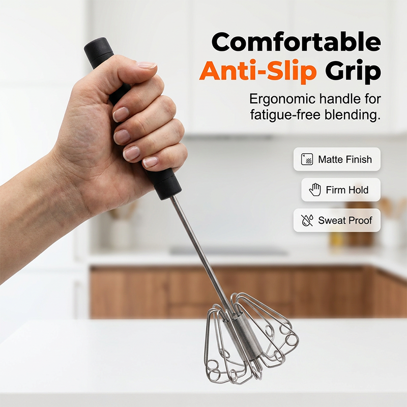 🚨 LAST DAY! 70% OFF TODAY——Stainless Steel Semi-Automatic Hand Egg Beater