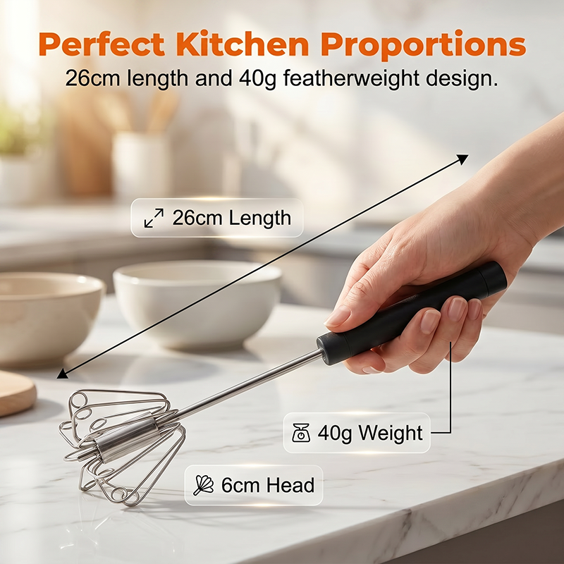 🚨 LAST DAY! 70% OFF TODAY——Stainless Steel Semi-Automatic Hand Egg Beater