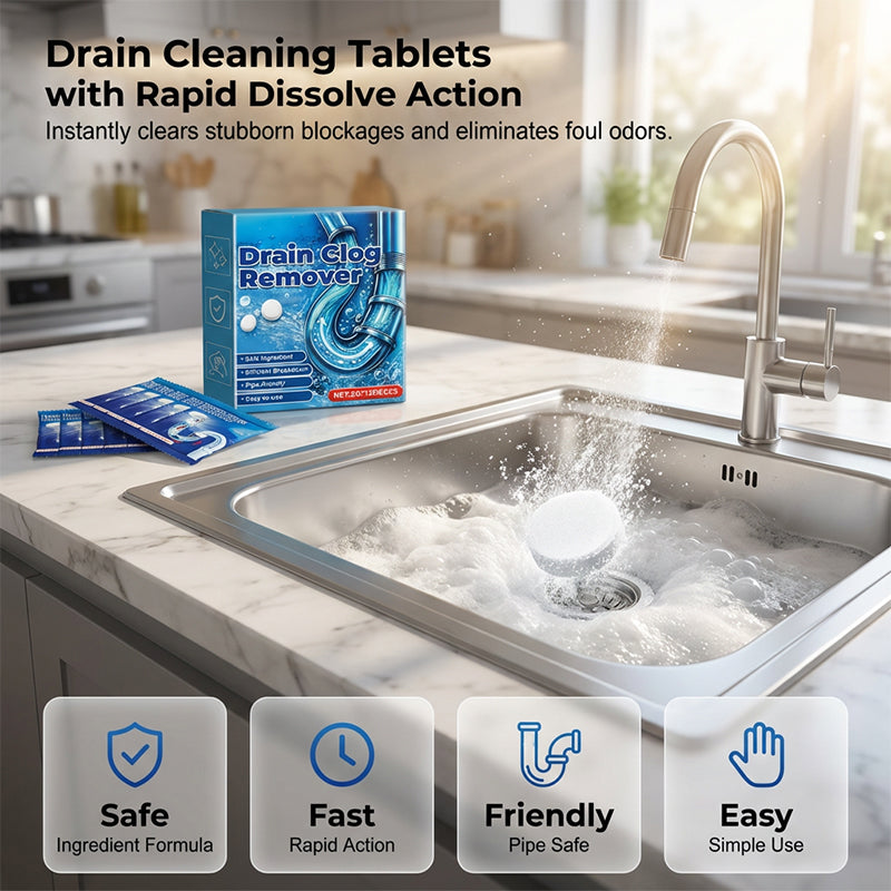 🔥Last Day 70% OFF🔥——Effervescent Drain Clog Remover Tablets